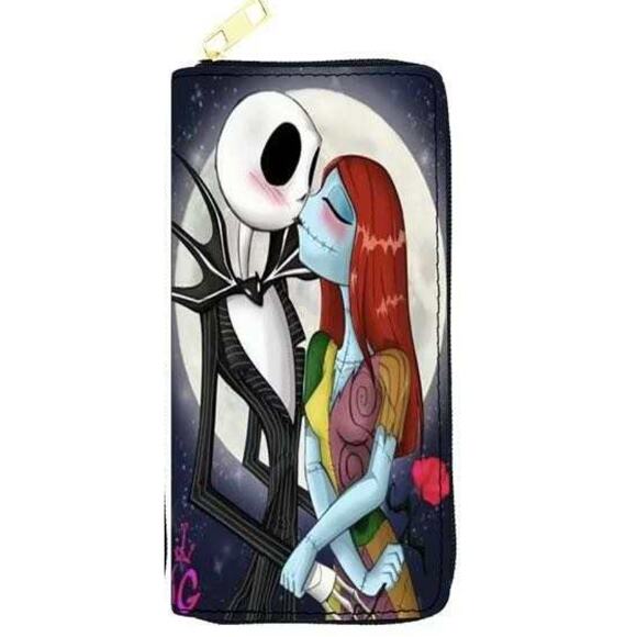 Nightmare Before Christmas Billfold Zippered Wallet Skellington (44) - Picture 1 of 2